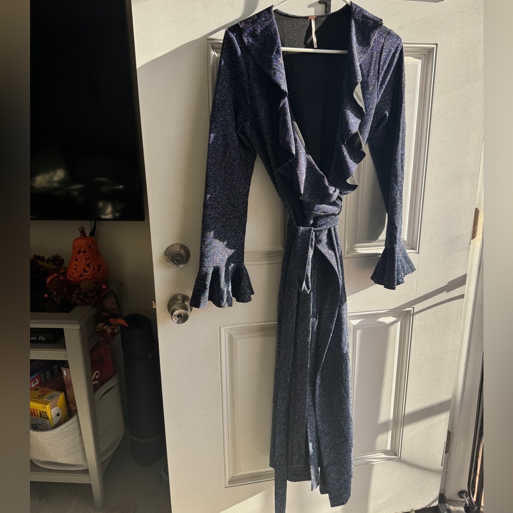 FP Movement by Free People Navy Wrap Dress